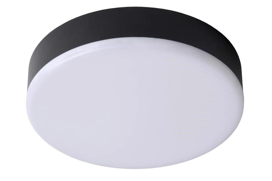 Lucide CERES-LED - Lámpara de techo Baño - Ø 21,5 cm - LED Regul. - 1x30W 3000K - IP44 - Negro - apagado